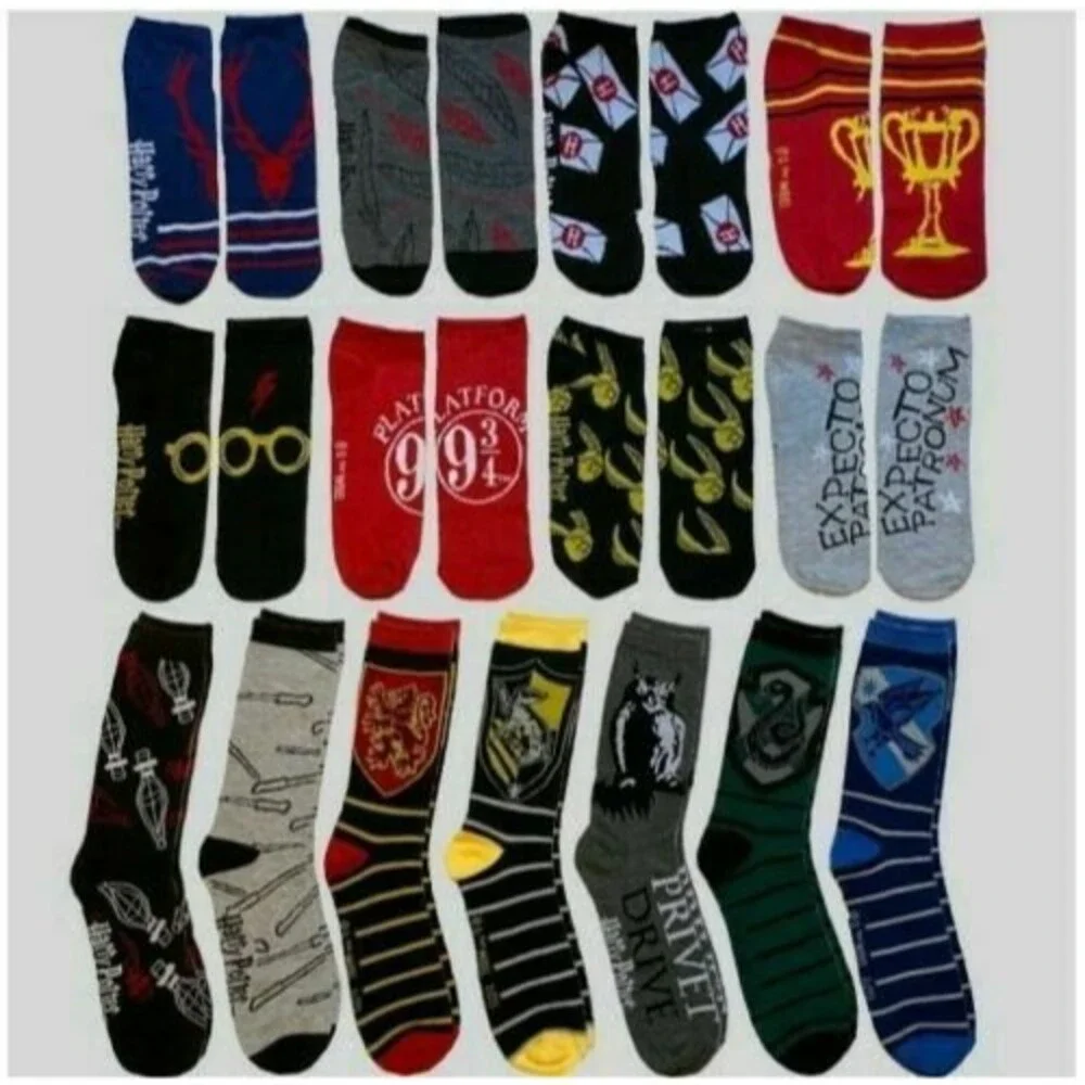 Harry Potter 15 Days of Socks Men's Size 6-12 7 Crew Socks 8 Low-cut Socks